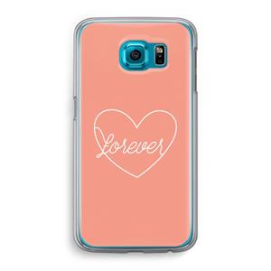 CaseCompany Forever heart: Samsung Galaxy S6 Transparant Hoesje