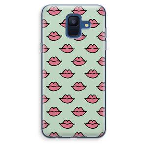CaseCompany Lipjes: Samsung Galaxy A6 (2018) Transparant Hoesje