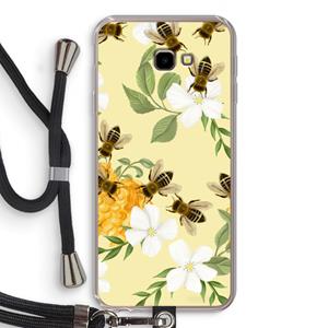 CaseCompany No flowers without bees: Samsung Galaxy J4 Plus Transparant Hoesje met koord