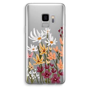 CaseCompany Painted wildflowers: Samsung Galaxy S9 Transparant Hoesje