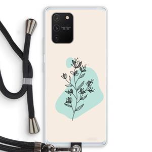 CaseCompany Violets are blue: Samsung Galaxy S10 Lite Transparant Hoesje met koord