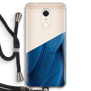 CaseCompany Pauw: Xiaomi Redmi 5 Transparant Hoesje met koord