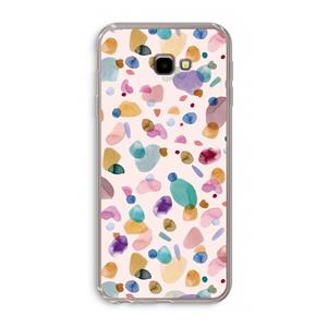 CaseCompany Terrazzo Memphis Pink: Samsung Galaxy J4 Plus Transparant Hoesje