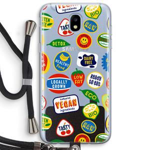 CaseCompany Fruitsticker: Samsung Galaxy J5 (2017) Transparant Hoesje met koord
