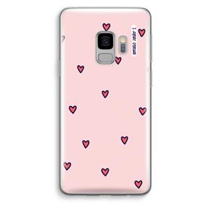 CaseCompany Hartjes: Samsung Galaxy S9 Transparant Hoesje