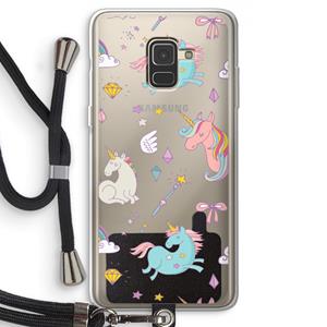 CaseCompany Fantasiewereld: Samsung Galaxy A8 (2018) Transparant Hoesje met koord