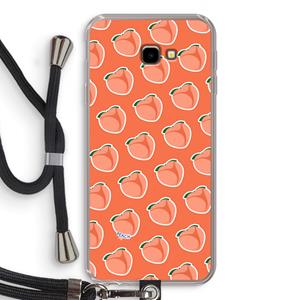 CaseCompany Just peachy: Samsung Galaxy J4 Plus Transparant Hoesje met koord