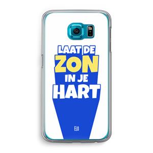 CaseCompany Laat de zon in je hart: Samsung Galaxy S6 Transparant Hoesje