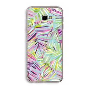 CaseCompany Tropical Palms Blue: Samsung Galaxy J4 Plus Transparant Hoesje