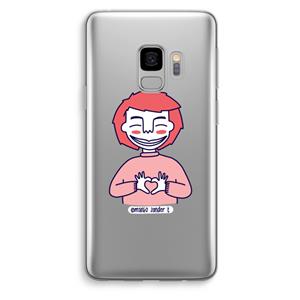 CaseCompany Hartje: Samsung Galaxy S9 Transparant Hoesje