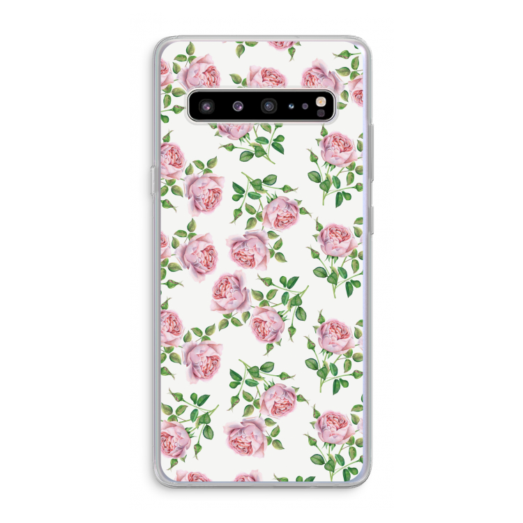 CaseCompany Kleine roosjes: Samsung Galaxy S10 5G Transparant Hoesje