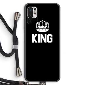 CaseCompany King zwart: Xiaomi Redmi Note 10 5G Transparant Hoesje met koord