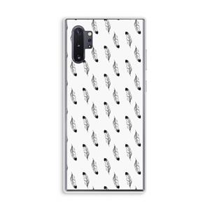 CaseCompany Pluimen: Samsung Galaxy Note 10 Plus Transparant Hoesje