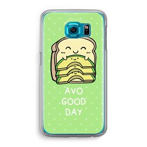 CaseCompany Avo Good Day: Samsung Galaxy S6 Transparant Hoesje