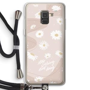 CaseCompany Daydreaming becomes reality: Samsung Galaxy A8 (2018) Transparant Hoesje met koord