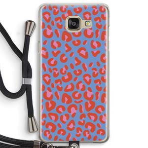 CaseCompany Leopard blue: Samsung Galaxy A5 (2016) Transparant Hoesje met koord