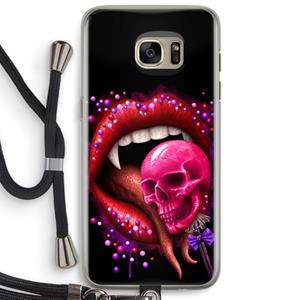 CaseCompany Dodelijk zoet: Samsung Galaxy S7 Edge Transparant Hoesje met koord
