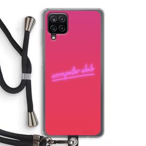CaseCompany Vice Glow: Samsung Galaxy A12 Transparant Hoesje met koord