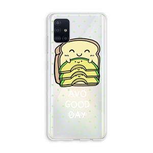 CaseCompany Avo Good Day: Galaxy A51 4G Transparant Hoesje