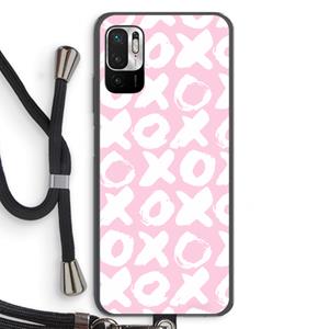 CaseCompany XOXO: Xiaomi Redmi Note 10 5G Transparant Hoesje met koord