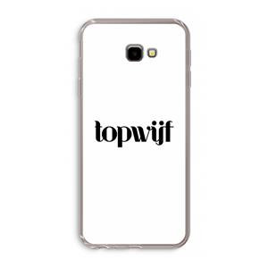 CaseCompany Topwijf Wit: Samsung Galaxy J4 Plus Transparant Hoesje