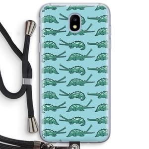 CaseCompany Kroko: Samsung Galaxy J5 (2017) Transparant Hoesje met koord