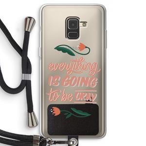 CaseCompany Optimistic flower girl: Samsung Galaxy A8 (2018) Transparant Hoesje met koord