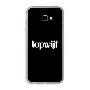 CaseCompany Topwijf Zwart: Samsung Galaxy J4 Plus Transparant Hoesje