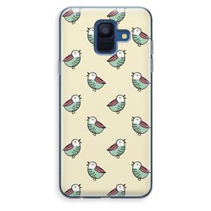 CaseCompany Vogeltjes: Samsung Galaxy A6 (2018) Transparant Hoesje