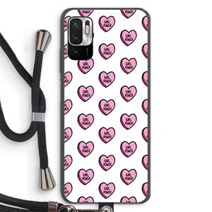 CaseCompany GIRL POWER: Xiaomi Redmi Note 10 5G Transparant Hoesje met koord