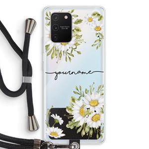 CaseCompany Daisies: Samsung Galaxy S10 Lite Transparant Hoesje met koord