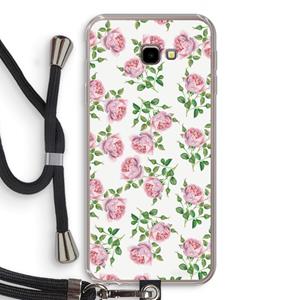 CaseCompany Kleine roosjes: Samsung Galaxy J4 Plus Transparant Hoesje met koord