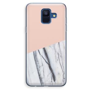 CaseCompany A touch of peach: Samsung Galaxy A6 (2018) Transparant Hoesje
