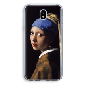 CaseCompany The Pearl Earring: Samsung Galaxy J5 (2017) Transparant Hoesje