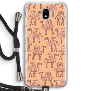 CaseCompany Kameel: Samsung Galaxy J5 (2017) Transparant Hoesje met koord