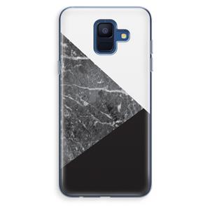 CaseCompany Combinatie marmer: Samsung Galaxy A6 (2018) Transparant Hoesje