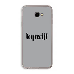 CaseCompany Topwijf Grijs Zwart: Samsung Galaxy J4 Plus Transparant Hoesje