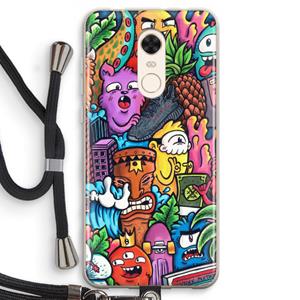 CaseCompany Vexx Mixtape: Xiaomi Redmi 5 Transparant Hoesje met koord