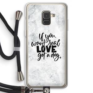 CaseCompany Partner in crime: Samsung Galaxy A8 (2018) Transparant Hoesje met koord