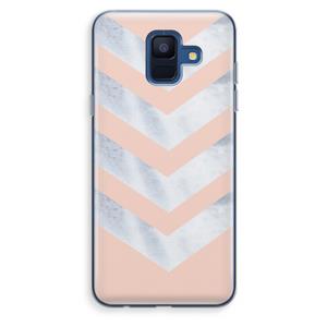 CaseCompany Marmeren pijlen: Samsung Galaxy A6 (2018) Transparant Hoesje