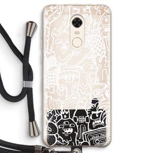 CaseCompany Vexx Mixtape #2: Xiaomi Redmi 5 Transparant Hoesje met koord