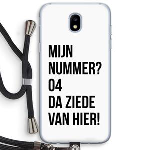 CaseCompany Da ziede van hier: Samsung Galaxy J5 (2017) Transparant Hoesje met koord