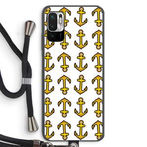 CaseCompany Musketon Anchor: Xiaomi Redmi Note 10 5G Transparant Hoesje met koord