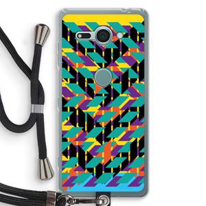 CaseCompany Skew Bee 1: Sony Xperia XZ2 Compact Transparant Hoesje met koord
