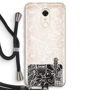 CaseCompany Vexx City #2: Xiaomi Redmi 5 Transparant Hoesje met koord