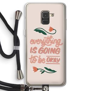CaseCompany Optimistic flower girl: Samsung Galaxy A8 (2018) Transparant Hoesje met koord