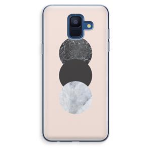 CaseCompany Marmeren cirkels: Samsung Galaxy A6 (2018) Transparant Hoesje
