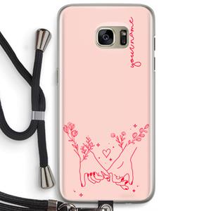 CaseCompany Best Friends: Samsung Galaxy S7 Edge Transparant Hoesje met koord