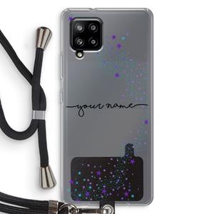CaseCompany Sterren: Samsung Galaxy A42 5G Transparant Hoesje met koord