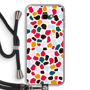 CaseCompany Colored Giraffe: Samsung Galaxy J4 Plus Transparant Hoesje met koord